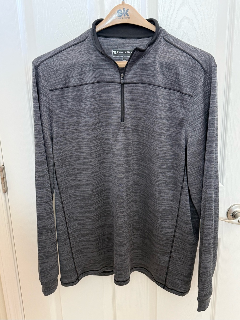 Pebble Beach Men's Charcoal Heather Half-Zip Pullover